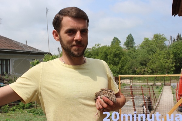 Переселенець Віктор із Донецька розводить біля Тернополя перепілок